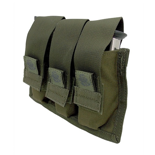 Picture of Tacprogear OD Green Triple Pistol Mag Pouch With Griptite