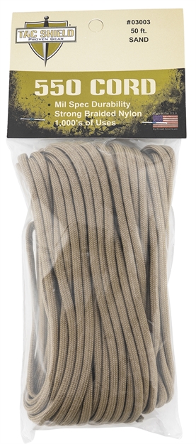 Picture of  Tacshield 03003 550 Cord  Sand 50' Long 843119030038