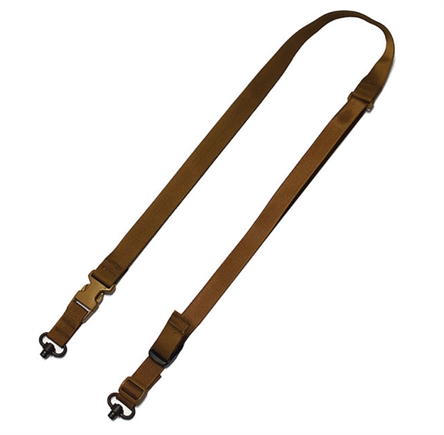 Picture of  Tacshield T6040cy Tactical Sling Coyote Tan Webbing Two-Point/Fast Adjust Rifle/Shotgun 843119033046