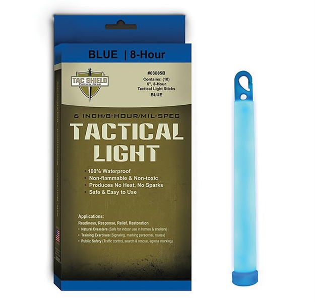 Picture of Tacshield Products Tshl Tactical 8Hr Light Stick Blue 10Pk 03085B 843119030847