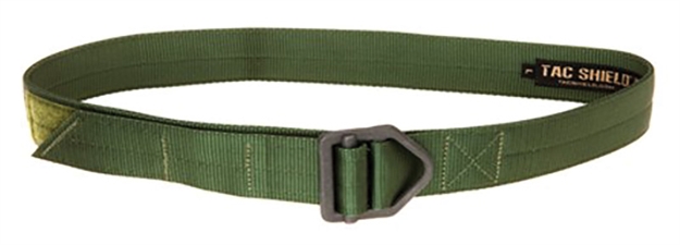 Picture of  Tacshield T32lgod Tactical Riggers Belt OD Green Webbing 38"-42" 1.75" Wide Rigger Buckle Closure