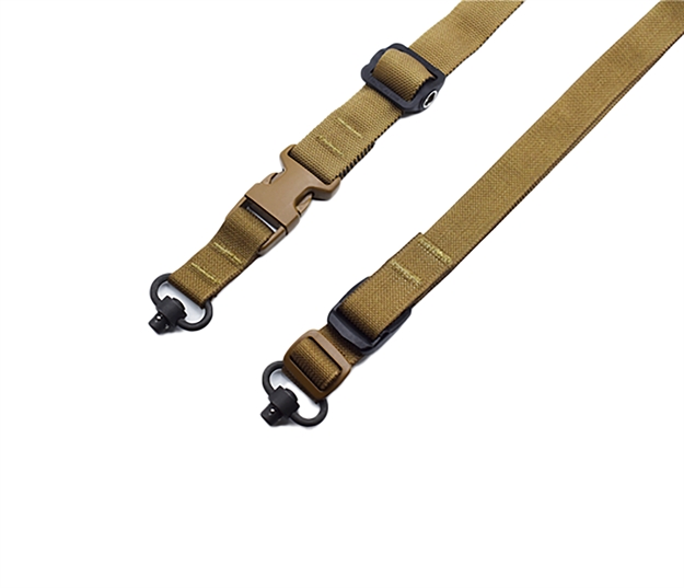 Picture of  Tacshield T6031cy Warrior 2-In-1 Sling Coyote Tan Webbing Two-Point Rifle/Shotgun