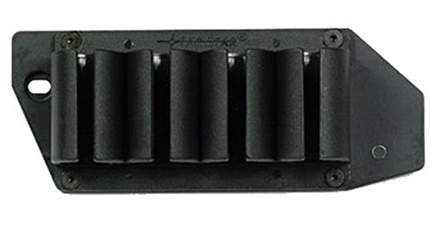Picture of  Tacstar 1081130 Sidesaddle  Rem 870/1100/1187 20 Gauge 4Rd Black Polymer W/Aluminum Mounting Plate