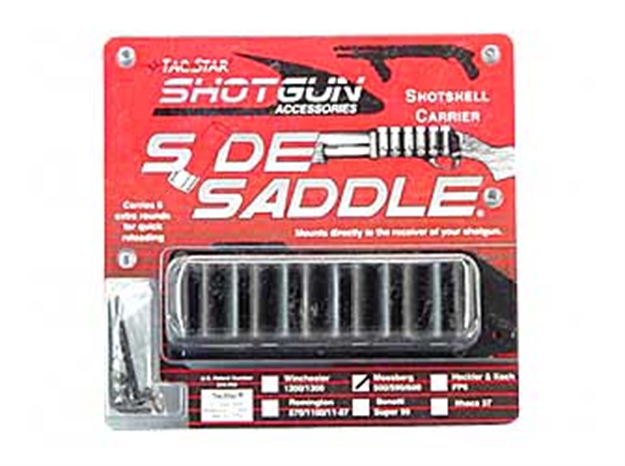 Picture of  Tacstar 1081159 Sidesaddle  Mossberg 500/590 12 Gauge 6Rd Black Polymer W/Aluminum Mounting Plate 751103011591