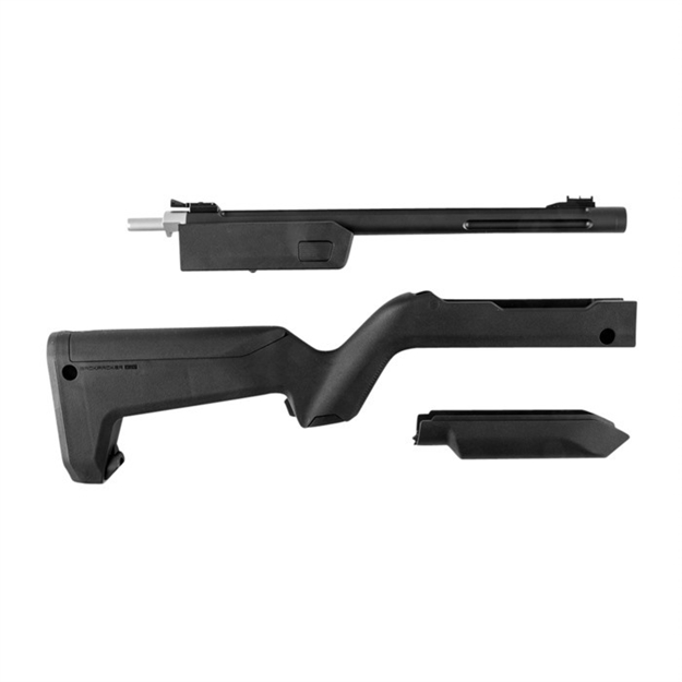 Picture of  Tactical Solutions Tdcmbbblk X-Ring Takedown Barrel And Stock Combo 22 LR 16.50" Matte Black Fluted & Threaded With Fiber Optic Sight, Black Magpul Backpacker Stock Fits Ruger 10/22 Takedown