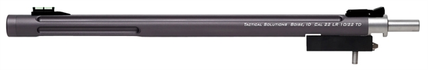 Picture of Tactical Solutions 1022Tdgmg X-Ring Barrel 22 LR 16.50" Gunmetal Gray Finish  Aluminum Material Bull With Fluting, Threading & Sights For Ruger 10/22 Takedown 1022TD-GMG 879971006799