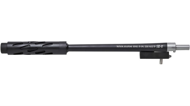 Picture of Tactical Solutions 1022Tdsbxmb X-Ring Sb-X Barrel 22 LR 16.63" Black Matte Finish Aluminum Material Tapered & Suppressor Ready For Ruger 10/22 Takedown Includes Suppressor 1022TDSBX-MB