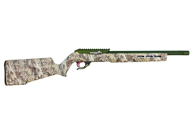 Picture of Tactical Solutions Tactical Solutions X-Ring Vr, .22 Lr, 16.5" Threaded Barrel, Magpul X-22 Hunter Stock, OD Green/Kryptek Highlander, 10-Rd ATE-MOD-B-M-HL