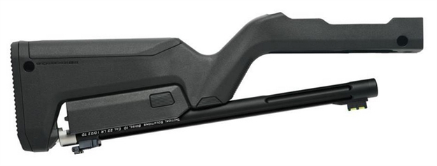 Picture of  Tactical Solutions Tdcmbbblk X-Ring Takedown Barrel And Stock Combo 22 LR 16.50" Matte Black Fluted & Threaded With Fiber Optic Sight, Black Magpul Backpacker Stock Fits Ruger 10/22 Takedown