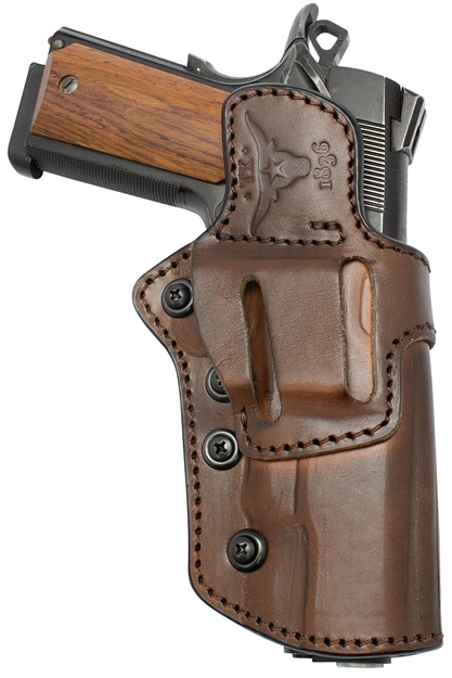 Picture of  TX 1836 Kydex Txlockrowb357 TX Lock Retention System Owb Brown Leather Belt Slide Fits Glock 43/48/Walther P22 3.40" Barrel Ambidextrous