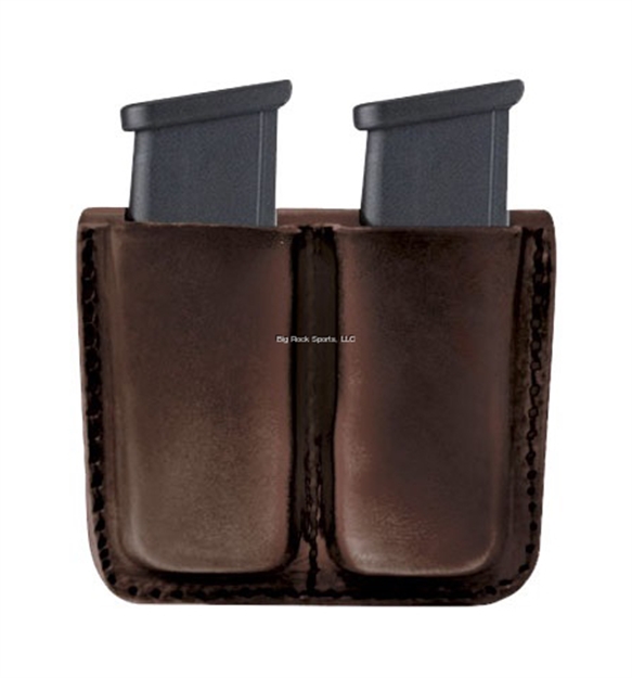 Picture of Tagua Gunleather Double Mag Carrier/Open Top/Vertical Carry/100% Premium Leather/Adjustable For Ruger Sr9/Shield And Most 9Mm-Brn/Ambi