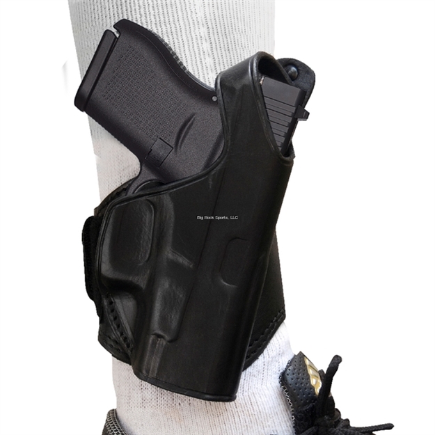 Picture of Tagua Gunleather Leather Ankle Holster For Glock 43 - 9Mmm  Black - Right Handed