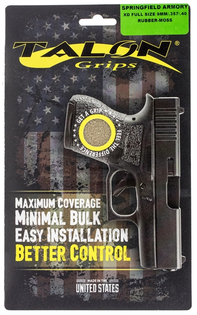 Picture of Talon 202M Springfield XD Full Size 9/357/40 Rubber Adhesive Grip Textured Moss