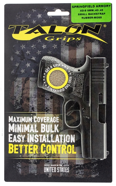Picture of Talon 207M Springfield Xd-S 9/45 Rubber Adhesive Grip Textured Moss