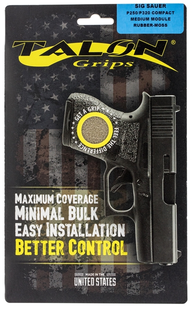 Picture of Talon 001M Sig P250/320 Compact Rubber Adhesive Grip Textured Moss