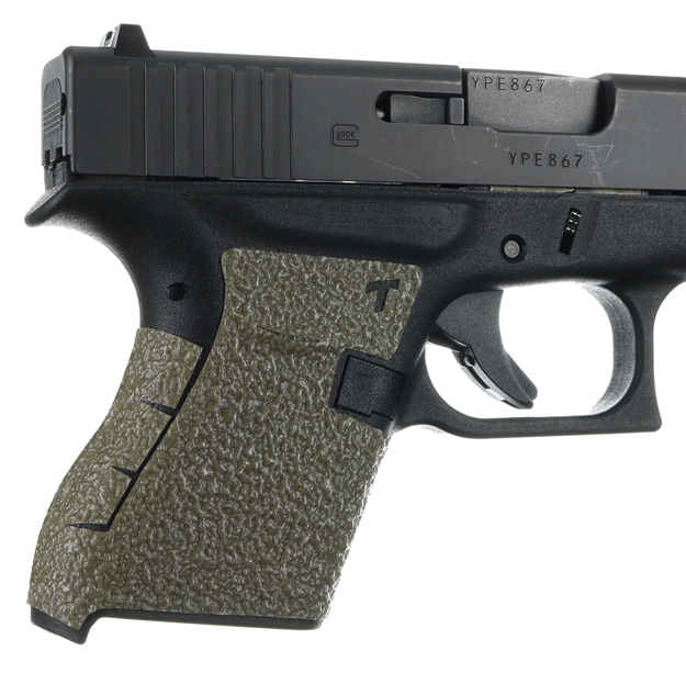 Picture of  Talon Grips 100M Adhesive Grip  Compatible W/Glock 43, Moss Textured Rubber