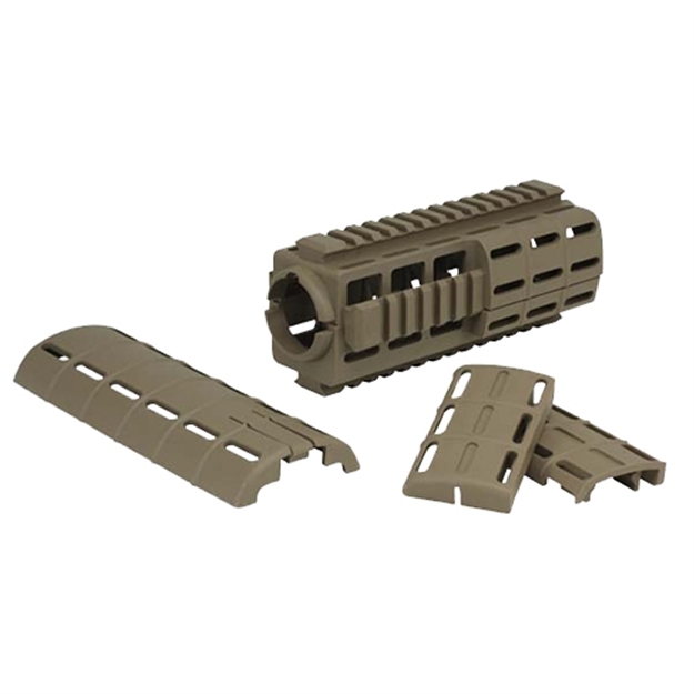Picture of Tapco Stk09301d Intrafuse AR Carbine Handguard 4 Picatinny Rails Fde