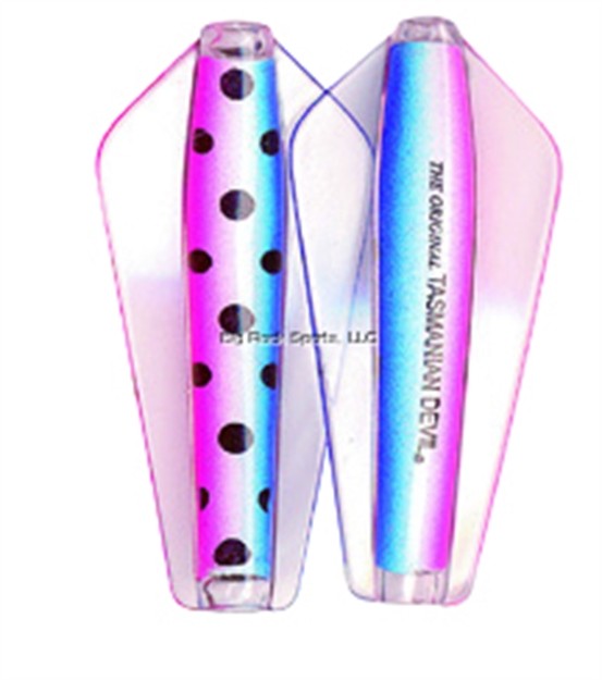 Picture of Tasmanian Devil Little Devil Lure, 1/4 Oz, 7G, Spotted Rainbow UV