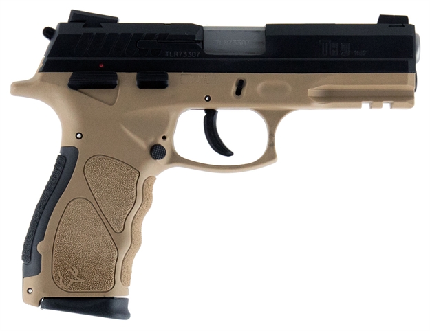 Picture of Taurus 1Th9041t TH 9 *Exclusive* 9Mm Luger Single/Double 4.25" 17+1 Black Interchangeable Backstrap/Fde Frame Black Carbon Steel Slide