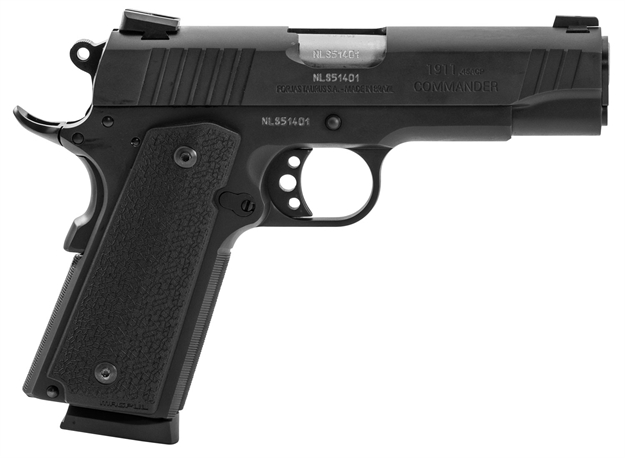 Picture of Taurus 1191101Cmbk 1911 Commander 
45 Automatic Colt Pistol (Acp) Single 4.25" 8+1 Black Magpul Moe Grip Black Polymer Frame Black Carbon Steel Slide