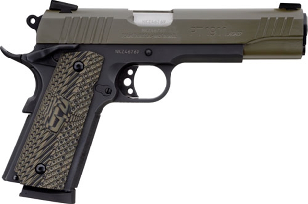 Picture of Taurus 1911 45Acp 5" FS 8-Sh MT Black Cerakote Green Slide< 1191101MGVZ