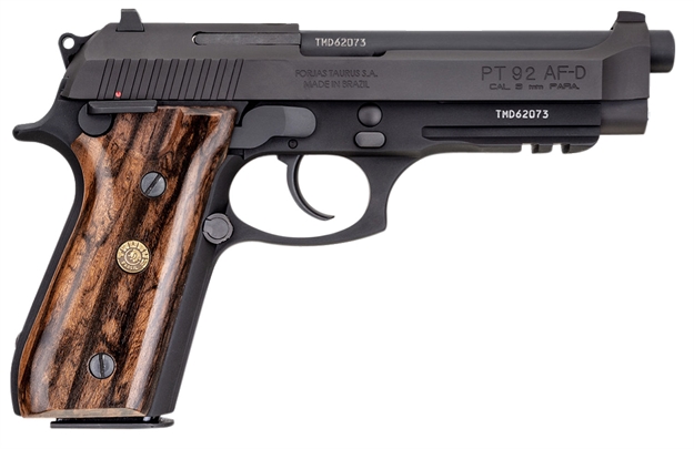 Picture of Taurus 192015117Ow 92  9Mm Luger 5.00" 17+1 Matte Black, Brazilian Walnut Grip