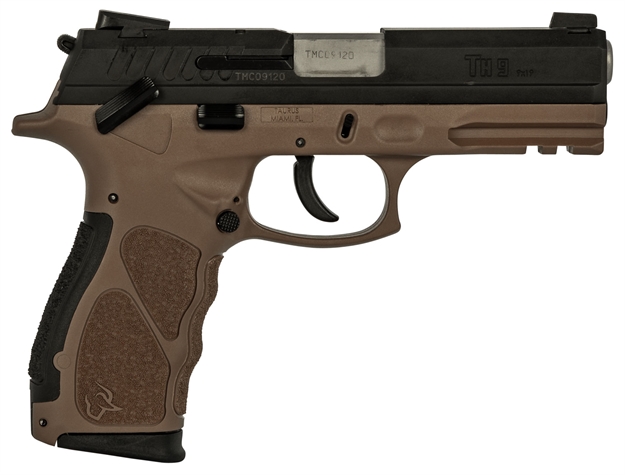 Picture of Taurus 1Th9041b Th99mm Luger Single/Double 4.25" 17+1 Adjustable Backstrap Grip Brown Matte Polymer Frame Matte Black Steel Slide