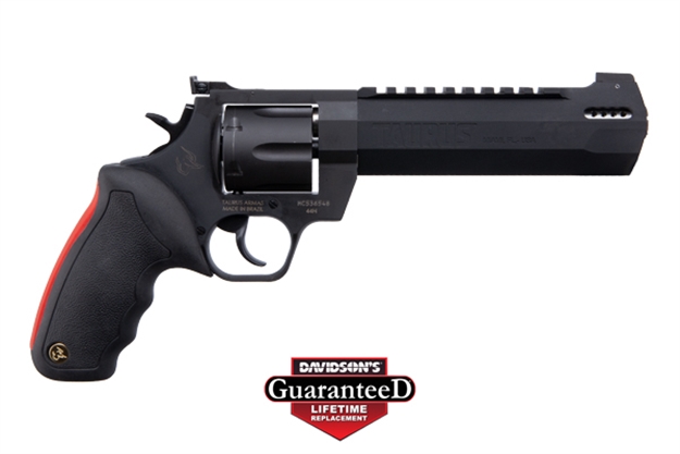 Picture of Taurus 2357061Rh Raging Hunter  357 Mag 7Rd 6.75" Matte Black Oxide Steel Black Rubber With Integrated Red Cushion Insert  Grip 2-357061RH