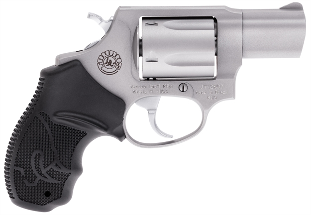 Picture of  Taurus 2-605029 605  Small 357 Mag/38 Special +P 5 Shot 2" Matte Stainless Steel Barrel, Cylinder & Frame, Black Finger Grooved Rubber Grip, Transfer Bar Safety, Exposed Hammer 725327203025