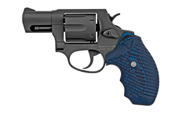 Picture of Taurus 2-856021Mvz16 856  Small 38 Special +P 6 Shot 2" Matte Black Carbon Steel Barrel, Cylinder & Frame, Blue VZ Cyclone Grip, Transfer Bar Safety, Exposed Hammer 2856021MVZ16 725327932758