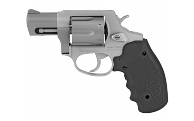 Picture of  Taurus 2-856029Ulvl 856 Ultra-Lite 38 Special +P Caliber With 2" Barrel, 6Rd Capacity Cylinder, Overall Matte Finish Stainless Steel Frame & Finger Grooved Black Rubber Grip Includes Viridian Laser 725327932055