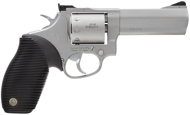 Picture of Taurus 2992049 Tracker 992 22 LR OR 22 Wmr 9Rd 4" Barrel, Overall Matte Finish Stainless Steel & Black Ribber Grip Includes Cylinder 2-992049 725327610212