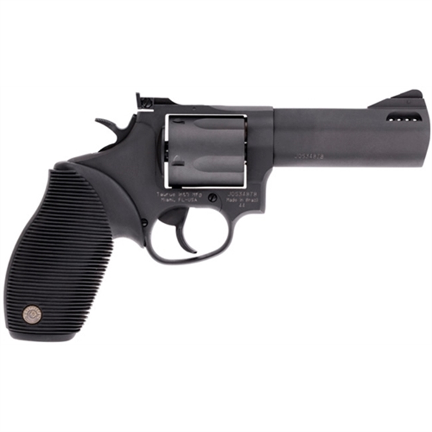 Picture of  Taurus 2-440041Tkr Tracker 44 Medium 44 Rem Mag 5 Shot 4" Matte Black Oxide Ported Barrel, Cylinder & Frame, Black Ribber Grip, Transfer Bar Safety, Exposed Hammer 725327351238