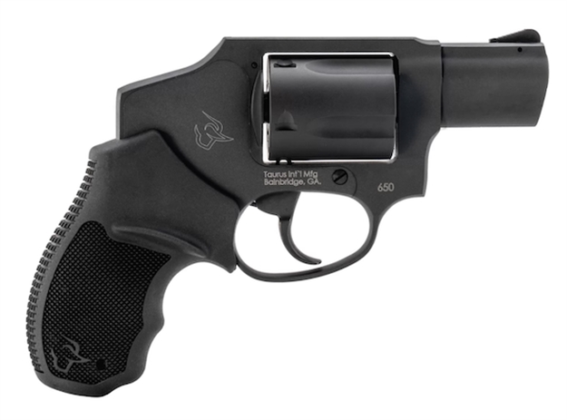 Picture of  Taurus 2-650121 650  Small 357 Mag/38 Special +P 5 Shot 2" Matte Black Alloy Steel Barrel, Cylinder & Frame, Black Rubber Grip, Transfer Bar Safety, Concealed Hammer
