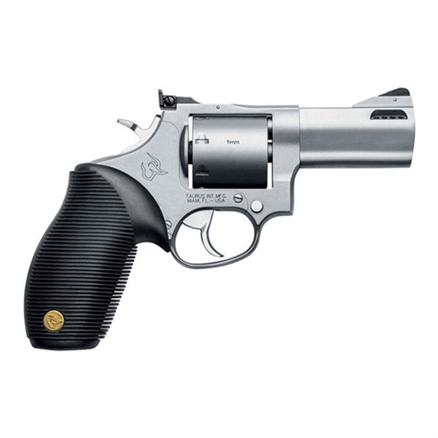 Picture of  Taurus 2-692039 692  Medium 38 Special +P/357 Mag/9Mm Luger 7 Shot 3" Matte Stainless Ported Barrel, Cylinder & Frame, Black Ribber Grip, Transfer Bar Safety, Exposed Hammer, 2 Cylinders