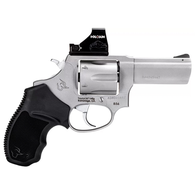 Picture of  Taurus 2-856P39 856 T.O.R.O. Small 38 Special +P 6 Shot 3" Matte Stainless Steel Barrel, Cylinder & Frame, Black Rubber Grip, Transfer Bar Safety, Exposed Hammer