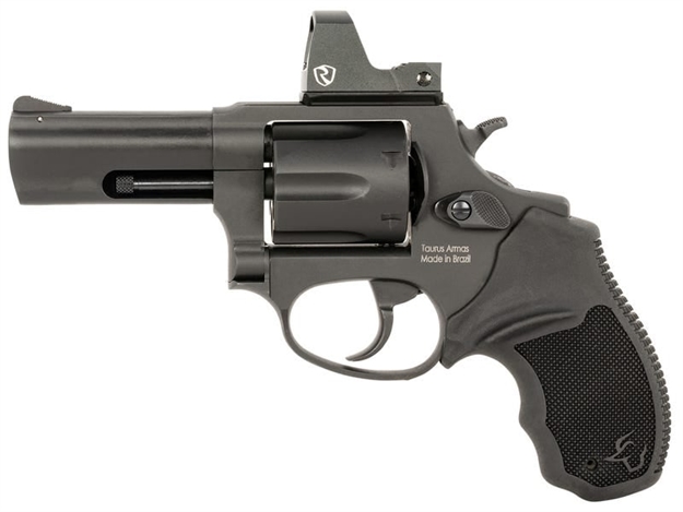 Picture of  Taurus 2856P31r 856 T.O.R.O. 38 Special 6 Shot 3", Black Stainless Steel, Optic Ready Frame, Rubber Grip, Riton Red Dot