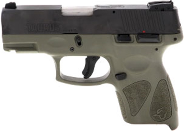 Picture of Taurus G2s Slim 9Mm 7Rd 3-Dot Adj. Black/Od Green Polymer