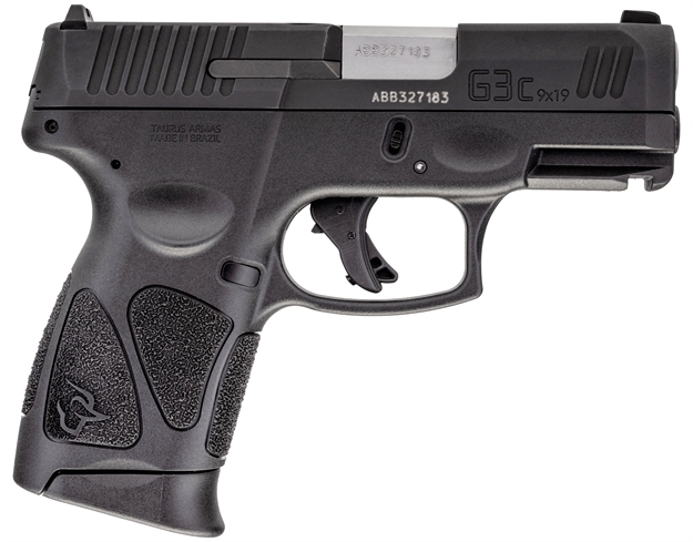 Picture of Taurus 1G3c93110 G3c  Compact Frame 9Mm Luger 10+1 3.26" Matte Stainless Steel Barrel, Matte Black Tenifer Serrated Steel Slide, Black Polymer Frame W/Picatinny Rail, Black Polymer Grip, Right Hand 1-G3C931 725327934479
