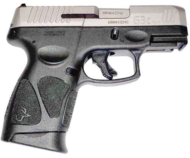 Picture of Taurus 1G3c939 G3c  Compact Frame 9Mm Luger 12+1 3.26" Matte Stainless Steel Barrel, Matte Serrated Stainless Steel Slide, Black Polymer Frame W/Picatinny Rail, Black Polymer Grip, Right Hand 1C3C939 725327619437