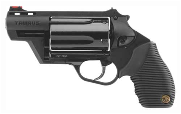 Picture of Taurus 2441021Pfs Judge Public Defender 45 Colt (Lc) Caliber OR 2.50" 410 Gauge 5 Shot 2" Black Finish Barrel, Matte Black Oxide Finish Cylinder, Black Finish Polymer Frame & Black Rubber Grip 2-441021PFS 725327610694