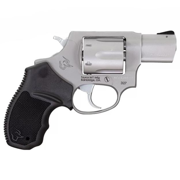 Picture of Taurus 232729 327  Small Frame 327 Federal Mag 6Rd 2" Matte Stainless Steel Barrel, Cylinder & Frame, Black Finger Groove Rubber Grip, Hammer Safety 2-32729