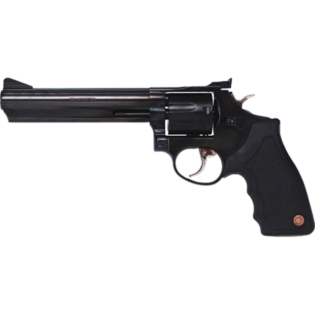 Picture of  Taurus 2-660061 66  Medium 357 Mag/38 Special +P 7 Shot 6" Matte Black Oxide Alloy Steel Barrel, Cylinder & Frame, Black Finger Grooved Rubber Grip, Transfer Bar Safety, Exposed Hammer