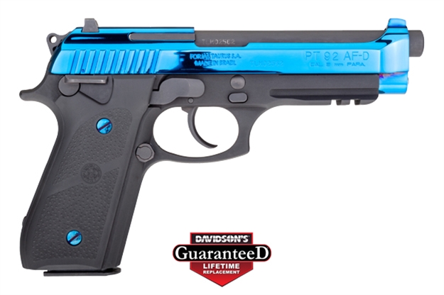 Picture of Taurus PT 92 9Mm 5" Polished B Pvd W/Hogue 17Rd