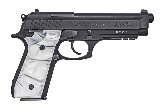 Picture of Taurus Pt92 9Mm Black White Pearl Grips 17Rd