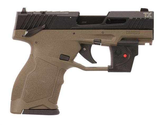 Picture of Taurus Tx22c 22Lr Bk/Od 3.5" Viridian 1-TX22131OVL