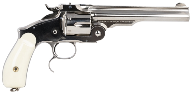 Picture of Taylors & Company 550692 Russian  45 Colt (Lc) Caliber With 6.50"  Barrel, 6Rd Capacity Cylinder, Overall Nickel-Plated Finish Steel  & Ivory Synthetic Grip 0867N04G13 810012512282