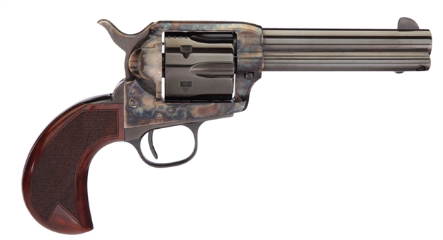Picture of  Taylors & Company 555152 1873 Cattleman 45 Colt (Lc) 6Rd 4.75" Blued Cylinder & Barrel Color Case Hardened Steel Frame Checkered Birdshead Walnut Grip 839665000212