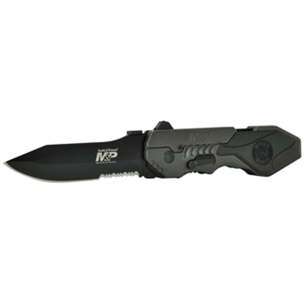 Picture of Smith & Wesson Knife M&P 2Nd Gen Spring Assist 3.6" Drop Pnt Serrated SWMP4LS 028634702565