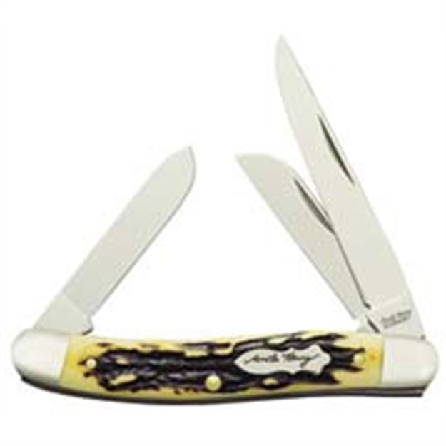 Picture of Uncle Henry Premium Stock Folding 3-Blade Pocket Knife, Staglon Handles, 3.5" Closed Length 897UH 044356003056
